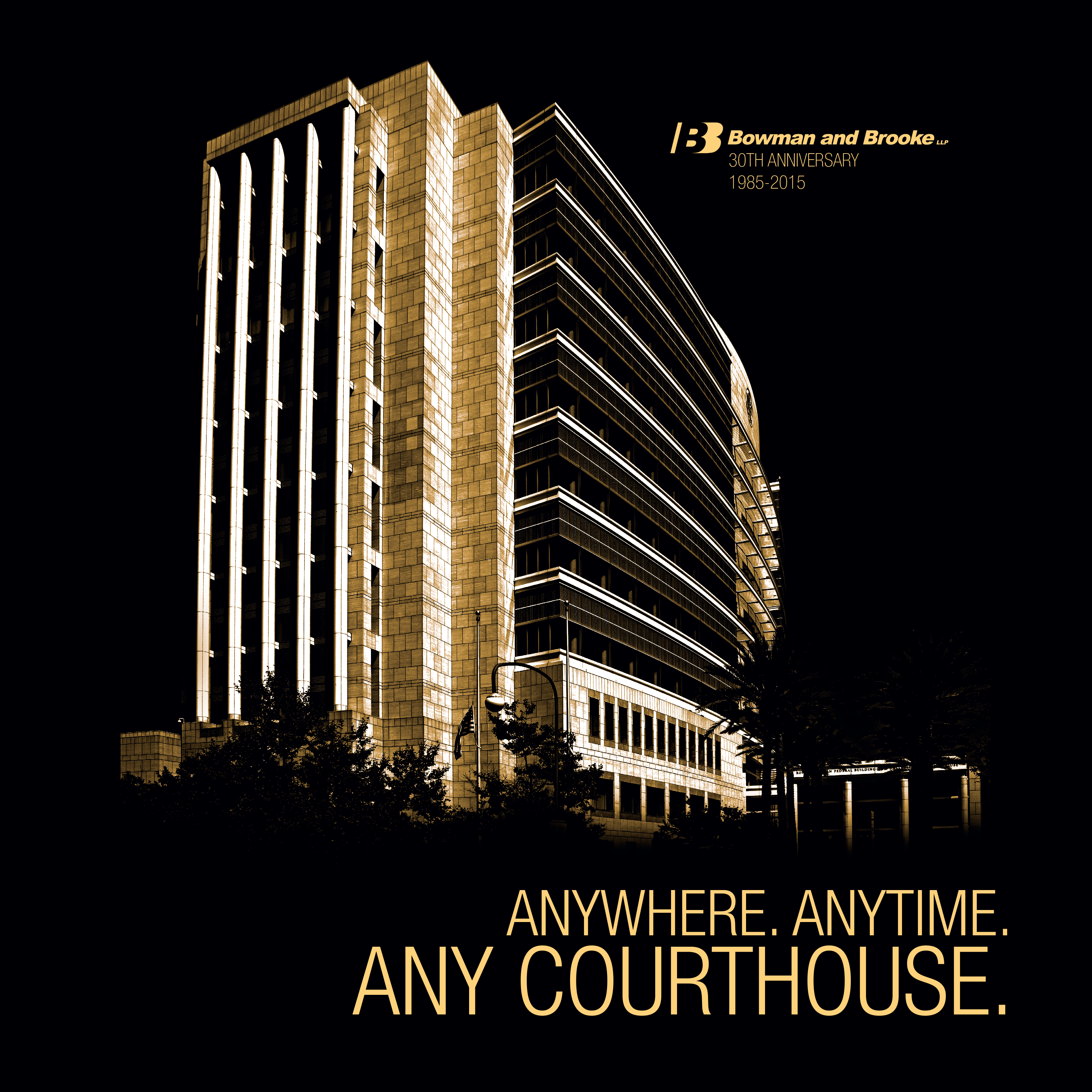 30th Anniversary Courthouse Book Cover Image Bowman and Brooke