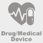 Heart monitor and pill icon - drug and medical device