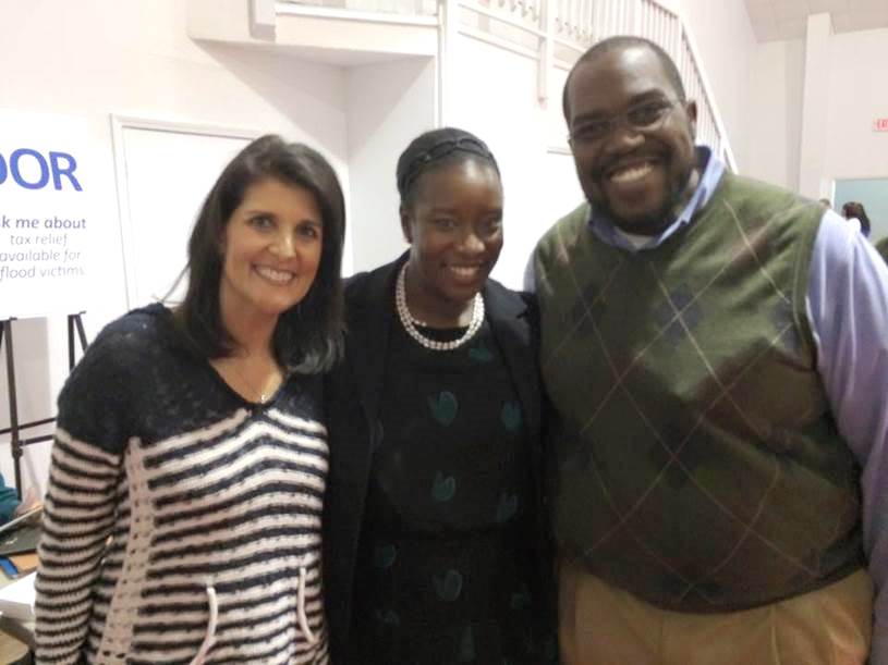Ashleigh Wilson with South Carolina Governor Nikki Haley and Adam Landy