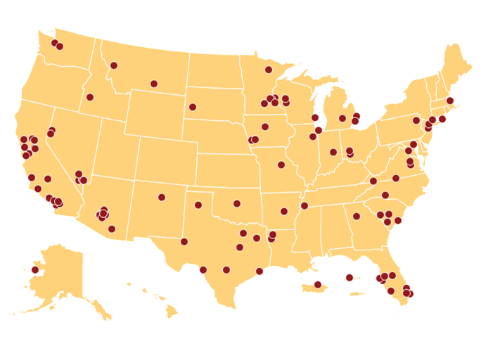 Bowman and Brook Verdicts Map