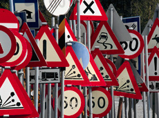 various warning signs 