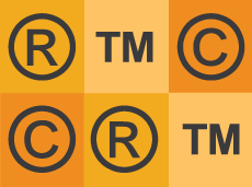intellectual property copyright and trademark symbols